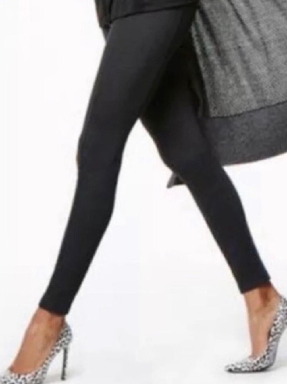 CAbi Black Ponte Knit Ankle Zip Pants Sz.L